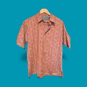 Tori Richard Red and White Patterned Shirt